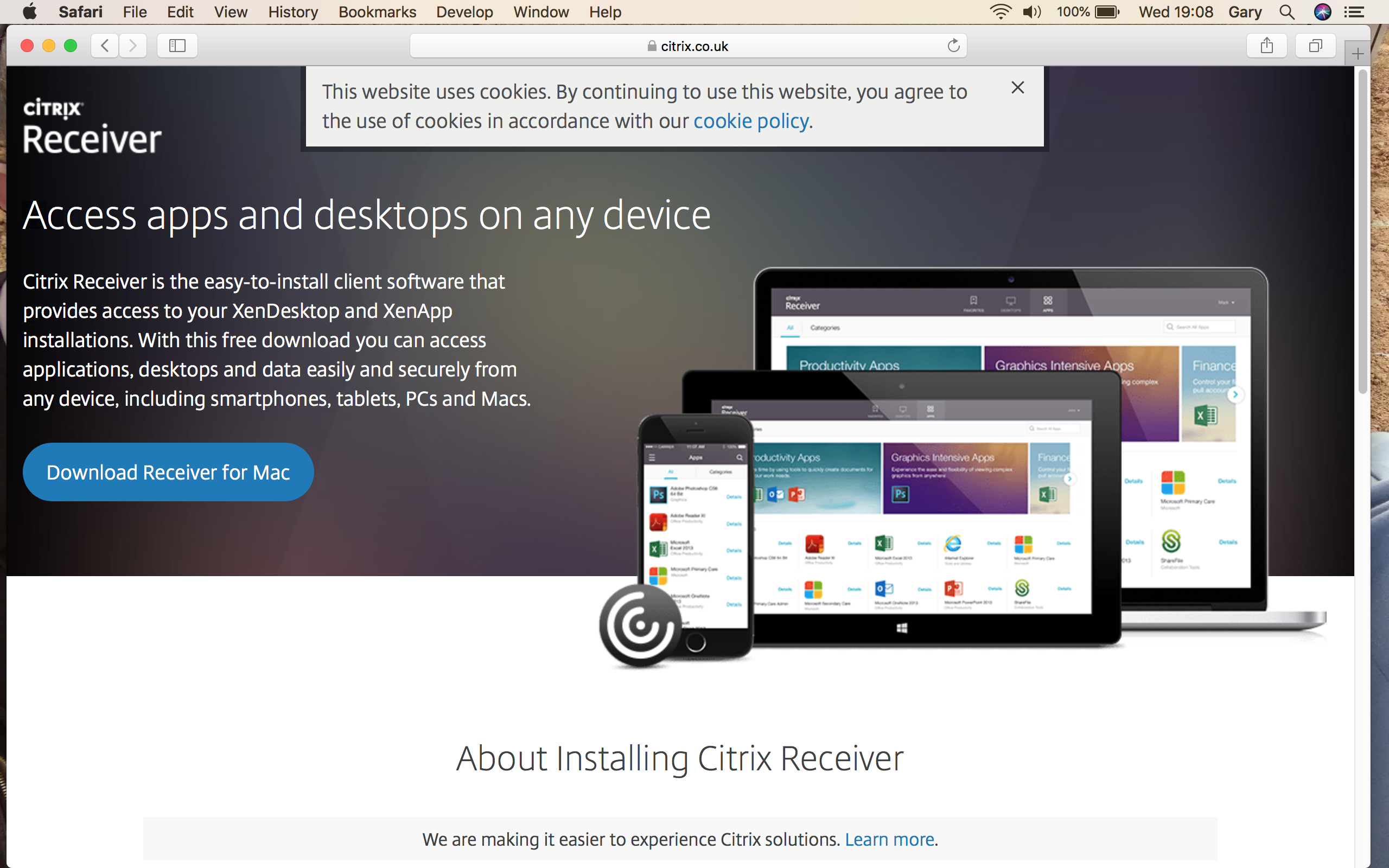 citrix receiver for mac not connecting